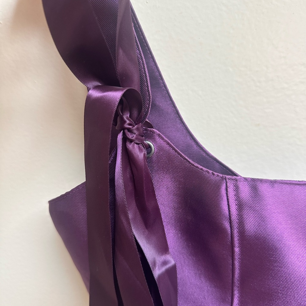 NWT Current Mood Rich Purple Satin Dress - Picture 5 of 5
